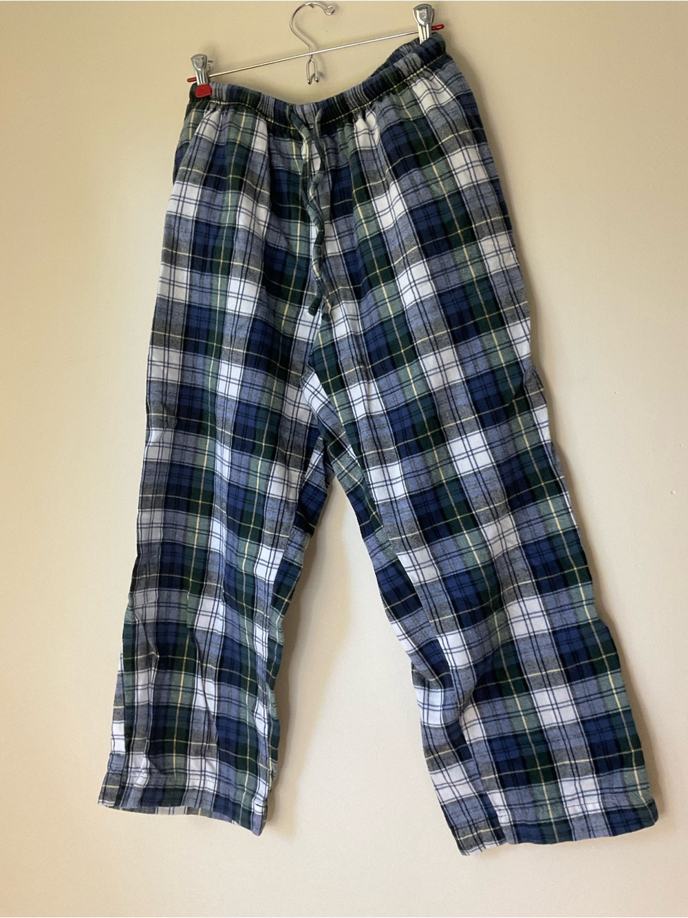 L.L. Bean Navy, Green and White Plaid Flannel Pajama Set - Picture 8 of 8